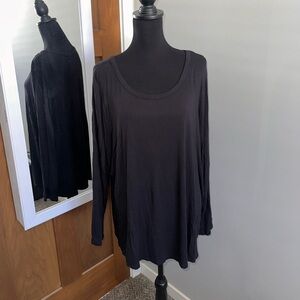 Chic Black Long Sleeve Women's Top